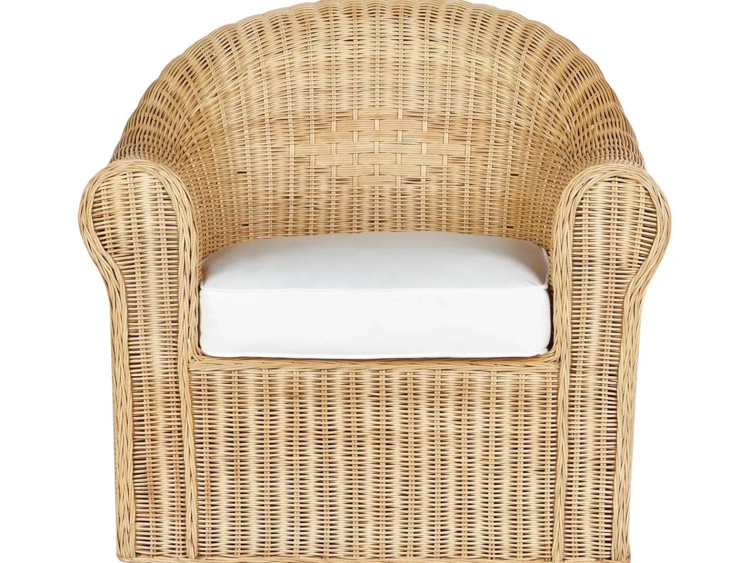 Sale Beliani Set da giardino con tavolo 5 posti LIVADEIA Rattan Naturale Bianco Naturale