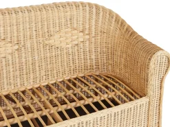 Sale Beliani Set da giardino con tavolo 5 posti LIVADEIA Rattan Naturale Bianco Naturale