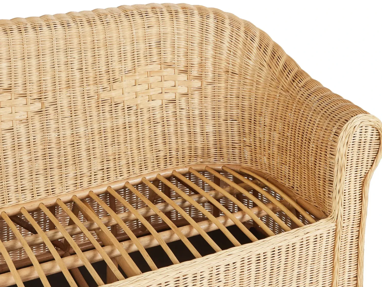 Sale Beliani Set da giardino con tavolo 5 posti LIVADEIA Rattan Naturale Bianco Naturale