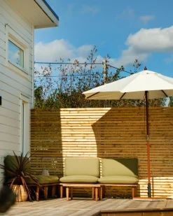 New Beliani Set da giardino con tavolo 4 posti FRASCATI Modulare Legno di acacia certificato Verde oliva Marrone Verde