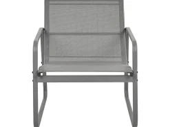Best Beliani Set da giardino con tavolo 4 posti BARREA Metallo Grigio