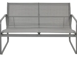 Best Beliani Set da giardino con tavolo 4 posti BARREA Metallo Grigio