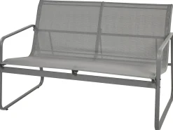 Best Beliani Set da giardino con tavolo 4 posti BARREA Metallo Grigio