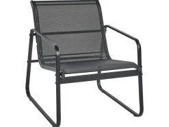 New Beliani Set da giardino con tavolo 4 posti BARREA Metallo Nero