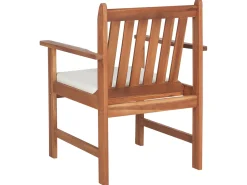 Discount Beliani Set da giardino con tavolo 4 posti ALTIDONA Legno d'acacia Bianco sporco Bianco Marrone