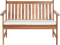 Discount Beliani Set da giardino con tavolo 4 posti ALTIDONA Legno d'acacia Bianco sporco Bianco Marrone