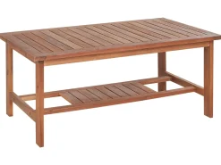 Discount Beliani Set da giardino con tavolo 4 posti ALTIDONA Legno d'acacia Bianco sporco Bianco Marrone