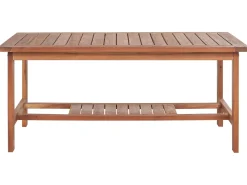Discount Beliani Set da giardino con tavolo 4 posti ALTIDONA Legno d'acacia Bianco sporco Bianco Marrone