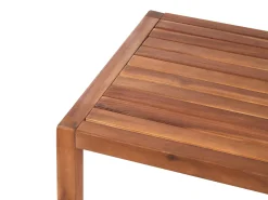 Beliani Set da giardino con tavolo 4 posti ANTRIA Legno d'acacia Beige Beige Marrone