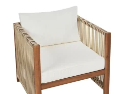 Beliani Set da giardino con tavolo 4 posti ANTRIA Legno d'acacia Beige Beige Marrone