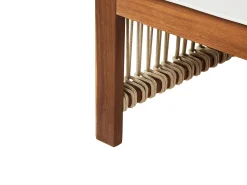 Beliani Set da giardino con tavolo 4 posti ANTRIA Legno d'acacia Beige Beige Marrone