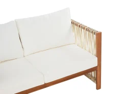 Beliani Set da giardino con tavolo 4 posti ANTRIA Legno d'acacia Beige Beige Marrone
