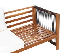 New Beliani Set da giardino con tavolo 4 posti ANTRIA Legno d'acacia Nero Marrone Nero