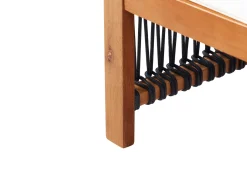 New Beliani Set da giardino con tavolo 4 posti ANTRIA Legno d'acacia Nero Marrone Nero