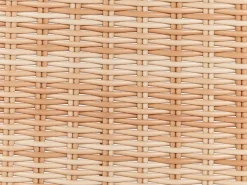 Hot Beliani Set da giardino con tavolo 5 posti VITTORIA XL Rattan sintetico (PE) Bianco sporco Bianco Beige Marrone