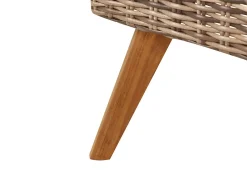 Clearance Beliani Set da giardino con tavolo 5 posti VITTORIA XL Rattan sintetico (PE) Verde oliva Beige Marrone Verde