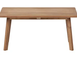 Online Beliani Set da giardino con tavolo 4 posti ARENELLA Legno di acacia certificato Beige chiaro Beige Marrone