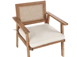 Online Beliani Set da giardino con tavolo 4 posti ARENELLA Legno di acacia certificato Beige chiaro Beige Marrone