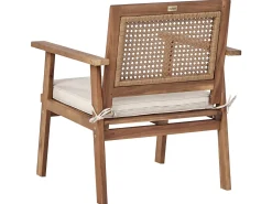 Online Beliani Set da giardino con tavolo 4 posti ARENELLA Legno di acacia certificato Beige chiaro Beige Marrone