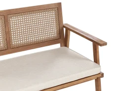 Online Beliani Set da giardino con tavolo 4 posti ARENELLA Legno di acacia certificato Beige chiaro Beige Marrone