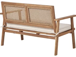 Online Beliani Set da giardino con tavolo 4 posti ARENELLA Legno di acacia certificato Beige chiaro Beige Marrone