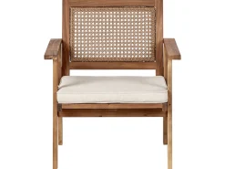 Online Beliani Set da giardino con tavolo 4 posti ARENELLA Legno di acacia certificato Beige chiaro Beige Marrone