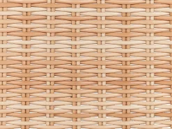 Hot Beliani Set da giardino con tavolo 4 posti VITTORIA Rattan sintetico (PE) Bianco sporco Bianco Naturale Marrone