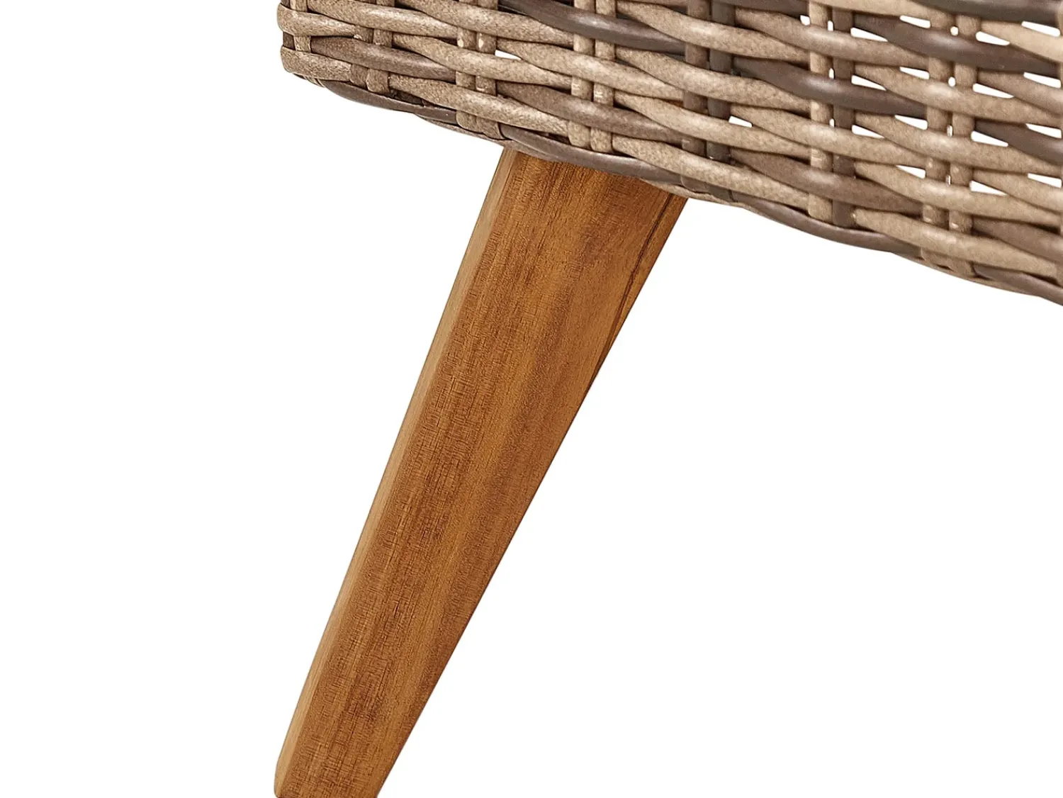 Outlet Beliani Set da giardino con tavolo 4 posti VITTORIA Rattan sintetico (PE) Verde oliva Naturale Marrone Verde
