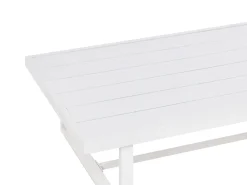 Online Beliani Set da giardino con tavolo 5 posti SERLA Metallo Bianco Beige Bianco