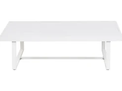 Online Beliani Set da giardino con tavolo 5 posti SERLA Metallo Bianco Beige Bianco