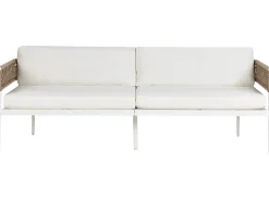 Online Beliani Set da giardino con tavolo 5 posti SERLA Metallo Bianco Beige Bianco
