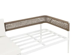Online Beliani Set da giardino con tavolo 5 posti SERLA Metallo Bianco Beige Bianco