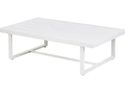Online Beliani Set da giardino con tavolo 5 posti SERLA Metallo Bianco Beige Bianco
