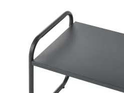 New Beliani Set da giardino con tavolo 4 posti VEZZANA Metallo Grigio Grigio Marrone Nero