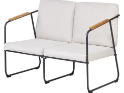 Sale Beliani Set da giardino con tavolo 4 posti VEZZANA Metallo Beige chiaro Beige Marrone Nero