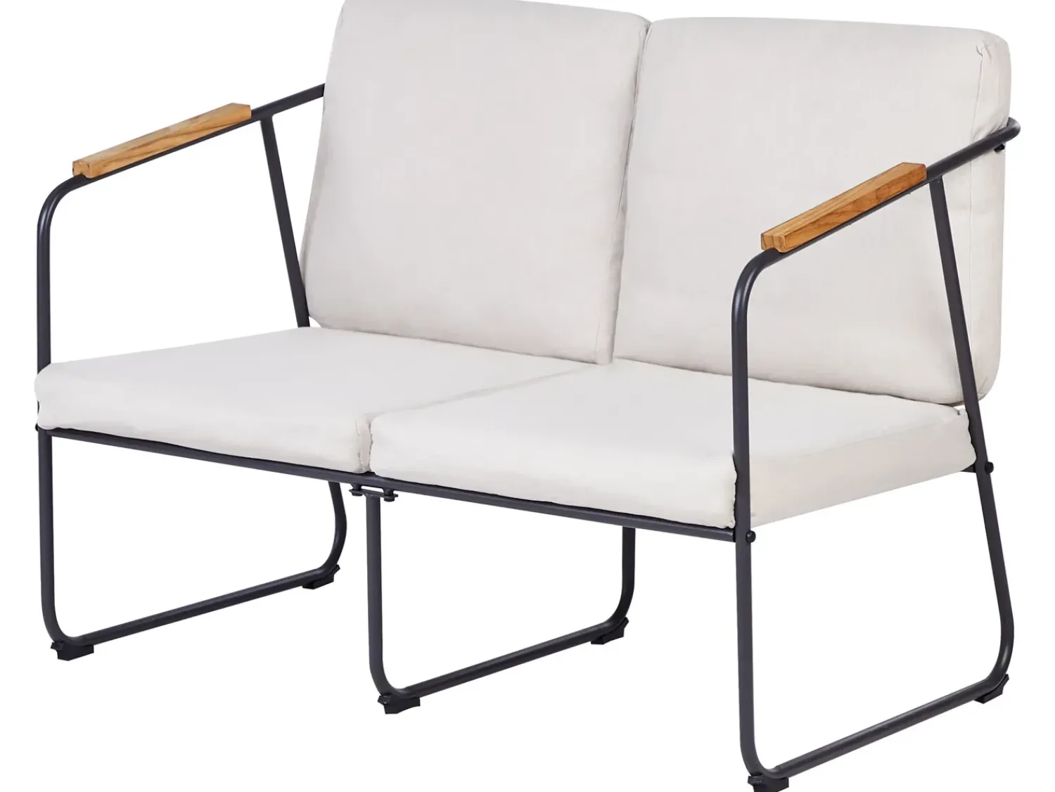 Sale Beliani Set da giardino con tavolo 4 posti VEZZANA Metallo Beige chiaro Beige Marrone Nero