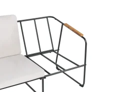 Sale Beliani Set da giardino con tavolo 4 posti VEZZANA Metallo Beige chiaro Beige Marrone Nero