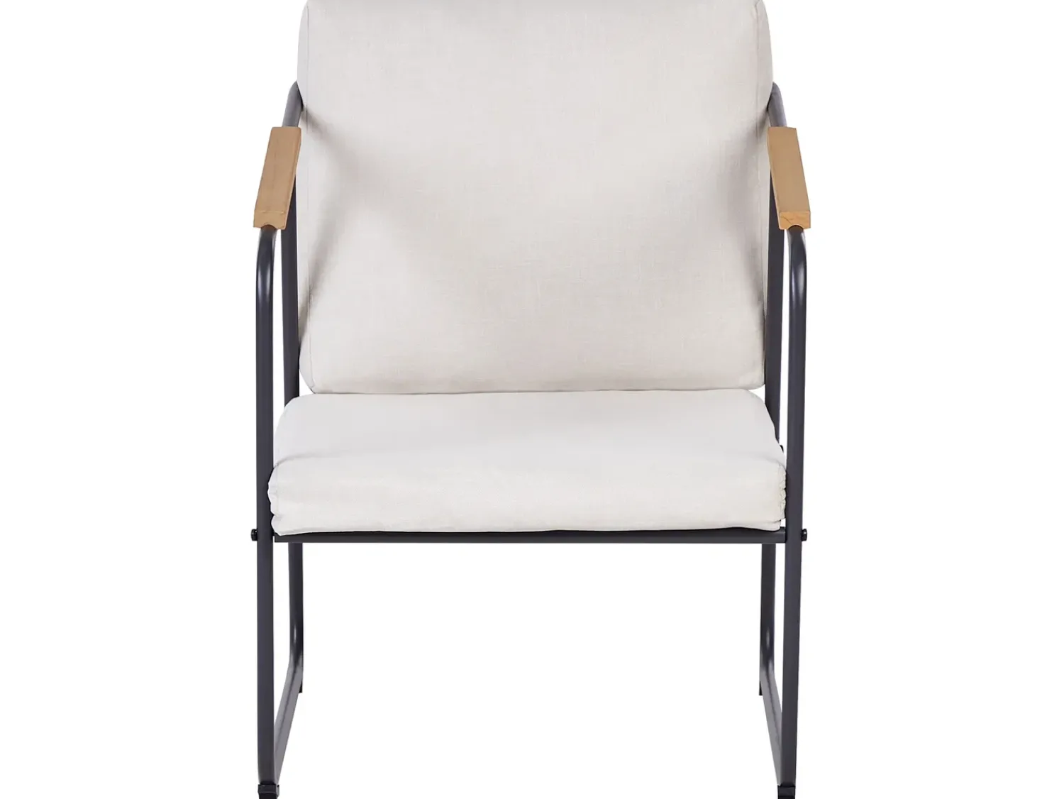 Sale Beliani Set da giardino con tavolo 4 posti VEZZANA Metallo Beige chiaro Beige Marrone Nero