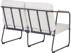 Sale Beliani Set da giardino con tavolo 4 posti VEZZANA Metallo Beige chiaro Beige Marrone Nero