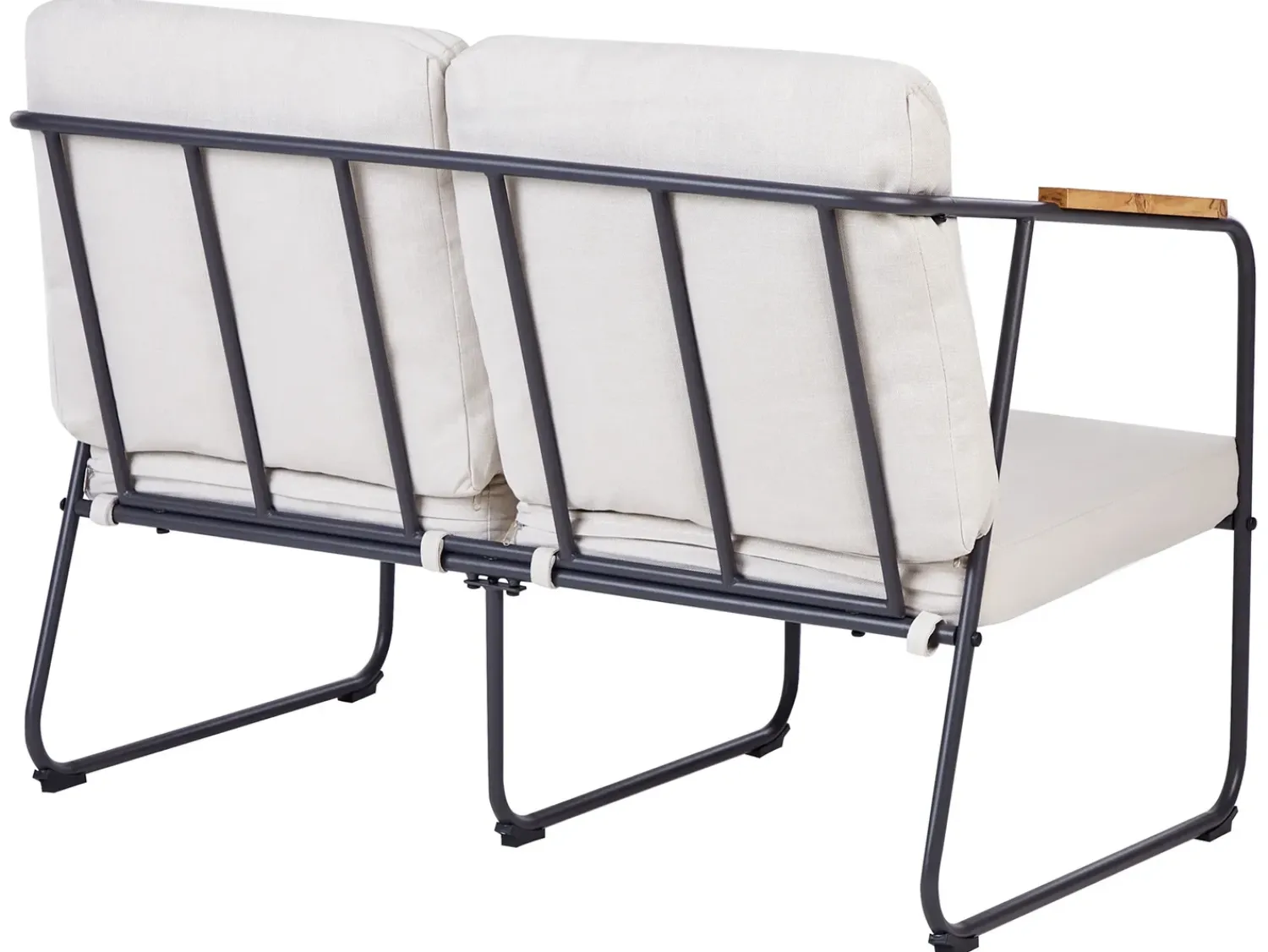 Sale Beliani Set da giardino con tavolo 4 posti VEZZANA Metallo Beige chiaro Beige Marrone Nero