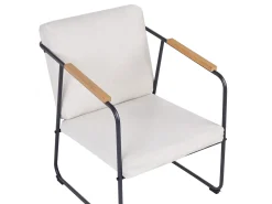 Sale Beliani Set da giardino con tavolo 4 posti VEZZANA Metallo Beige chiaro Beige Marrone Nero