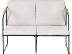 Sale Beliani Set da giardino con tavolo 4 posti VEZZANA Metallo Beige chiaro Beige Marrone Nero