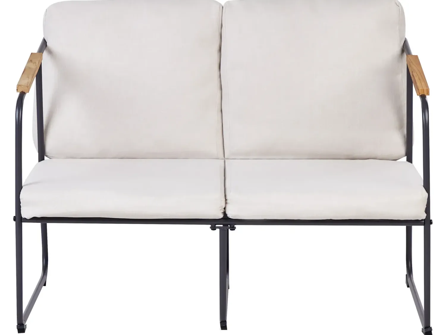Sale Beliani Set da giardino con tavolo 4 posti VEZZANA Metallo Beige chiaro Beige Marrone Nero