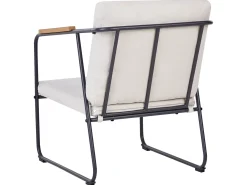 Sale Beliani Set da giardino con tavolo 4 posti VEZZANA Metallo Beige chiaro Beige Marrone Nero
