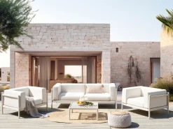 Sale Beliani Set da giardino con tavolo 4 posti FERRETTI chiaro Beige