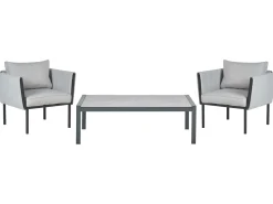 Discount Beliani Set da giardino con tavolo 5 posti SKALA Metallo chiaro Grigio