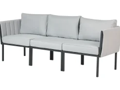 Discount Beliani Set da giardino con tavolo 5 posti SKALA Metallo chiaro Grigio