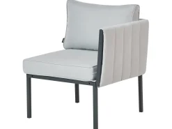 Discount Beliani Set da giardino con tavolo 5 posti SKALA Metallo chiaro Grigio