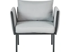 Discount Beliani Set da giardino con tavolo 5 posti SKALA Metallo chiaro Grigio