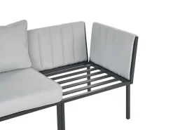 Discount Beliani Set da giardino con tavolo 5 posti SKALA Metallo chiaro Grigio